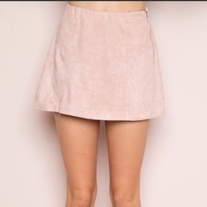 Pink Suede Brandy Melville Skirt